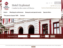 Tablet Screenshot of hoteldyplomat.com